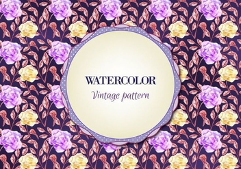 Free Watercolor Vector Floral Pattern - vector gratuit #355435